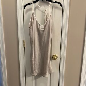 NWT Free People  Creme  Slip Dress 100% polyester size large